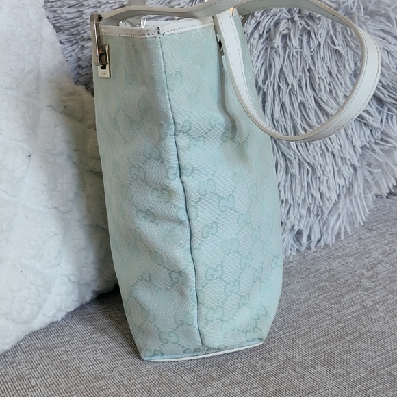 Gucci Monogram Guccissima Baby Blue Canvas Tote..Authentic!! - Picture 4 of 11